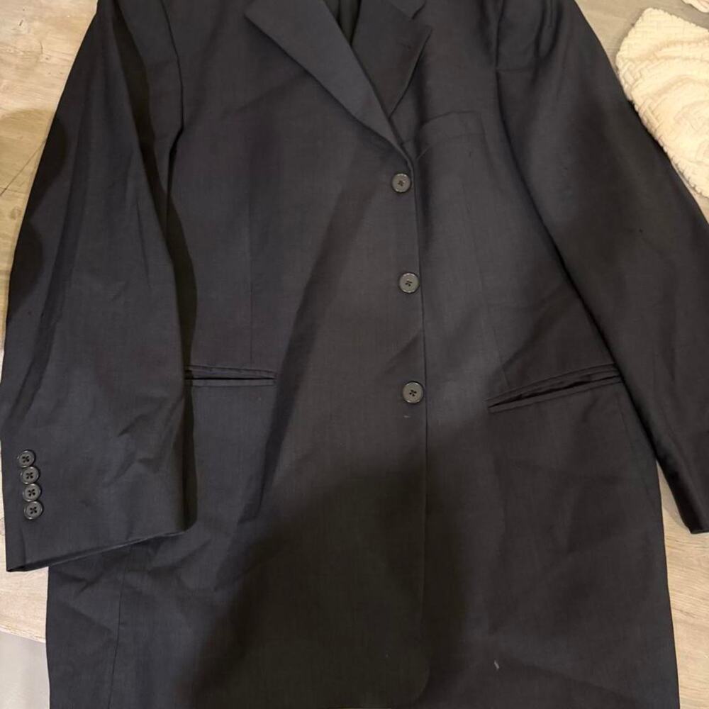 Murano black wool blazer sz 48